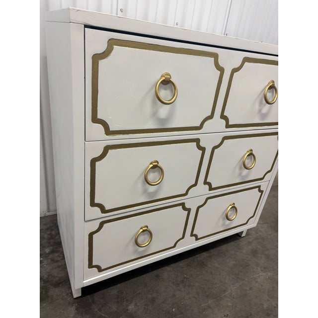 Dorothy Draper Inspired Espana Painted Nightstand Chest For Sale In Chicago - Image 6 of 11