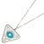Contemporary Sterling Silver Turquoise Evil Eye Chakra Necklace For Sale - Image 3 of 7