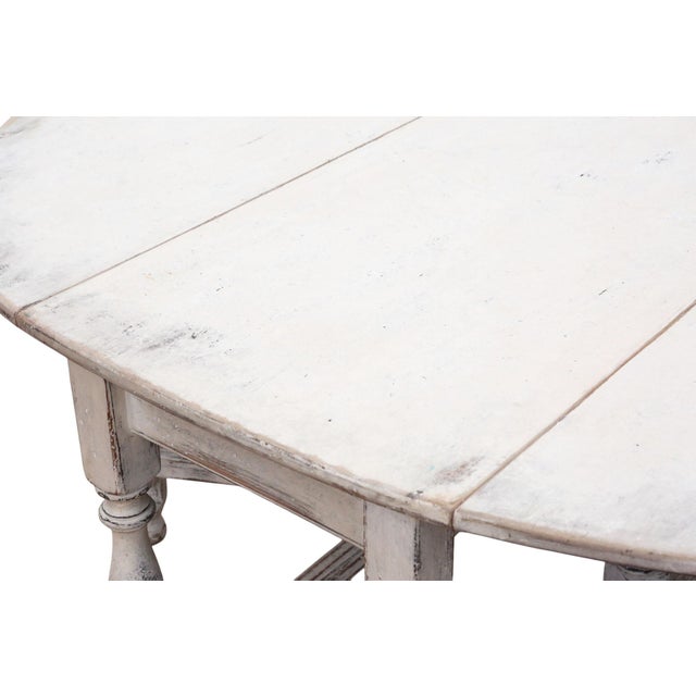 Large Antique Swedish Drop-Leaf Gateleg Dining Table, 1920s For Sale - Image 11 of 14