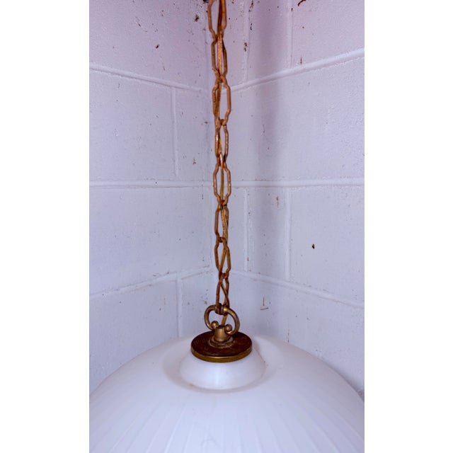 Vintage Mid-Century Modern Bologna Pendant Lamp Aloys F Gangkofner Sphere Opaline Glass 1954 For Sale - Image 13 of 14