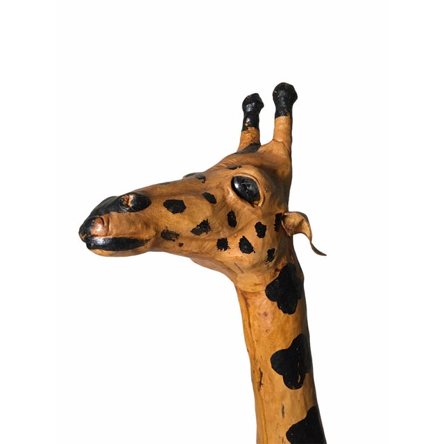 Vintage Leather-Clad Giraffe Figurine For Sale - Image 10 of 12