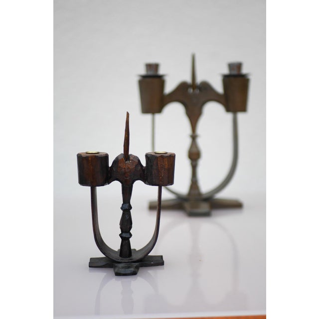 Wood Swedish Wooden Candleolders from Taserud, 1955, Set of 2 For Sale - Image 7 of 17