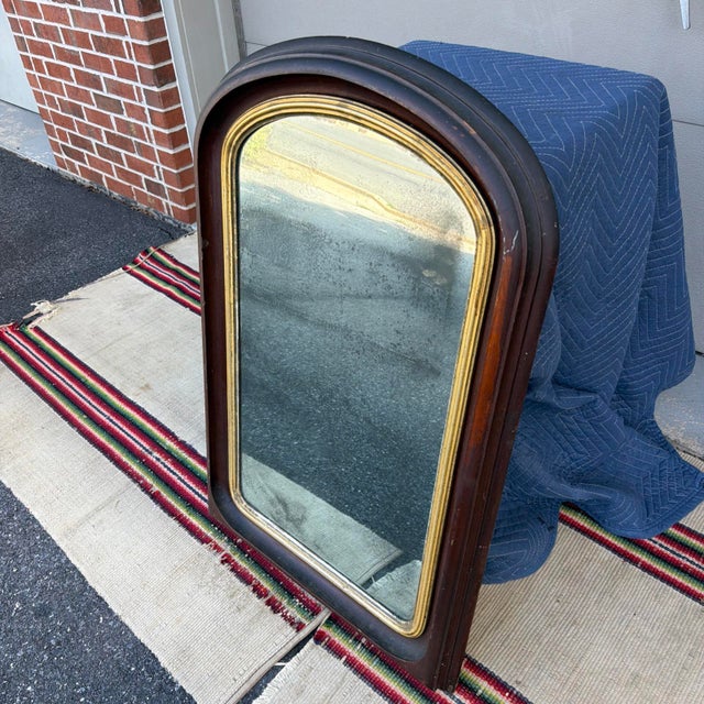 A Very Nice Antique Walnut Victorian Wall Mirror, Circa 1860s For Sale - Image 6 of 18