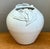 Early 21st Century Vintage Kass O'Brien White Ceramic Vase With Ginko Leaf Motif For Sale - Image 5 of 13