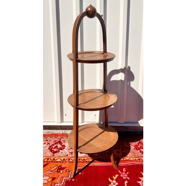 American 3 Tiered Wooden Muffin or Pastry Rack For Sale - Image 3 of 11
