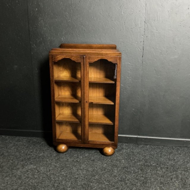 Brown Art Deco Oak Bookcase, 1935 For Sale - Image 8 of 8