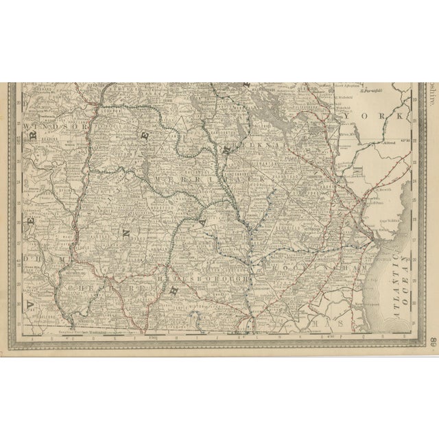 Antique Railroad Map, 1888 For Sale - Image 6 of 10