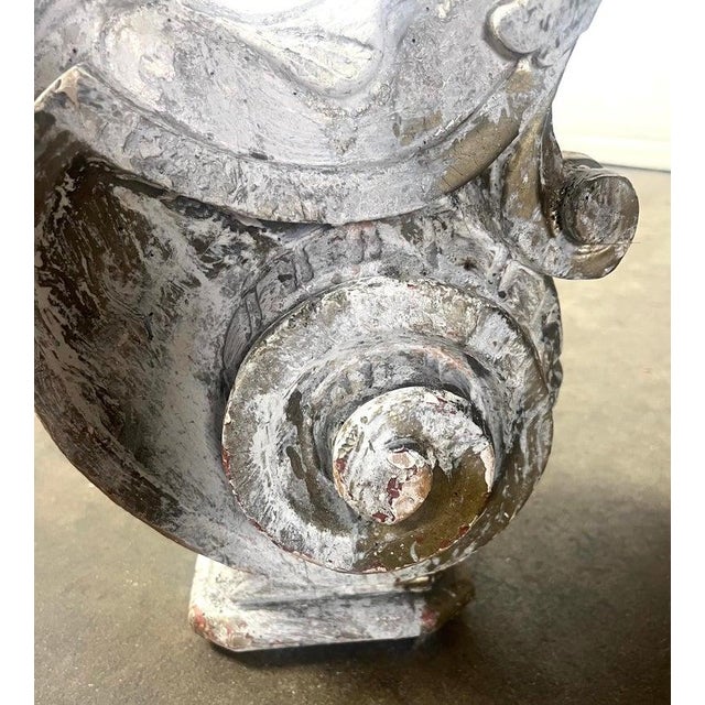 Black Monumental Painted Rococo Style Coffee Table W/ Marble Top For Sale - Image 8 of 12