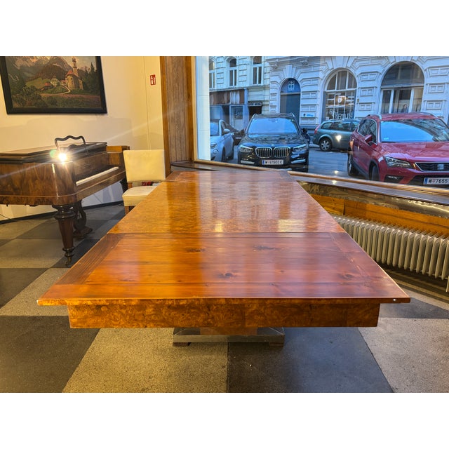 Goldenrod Art Deco Dining Table and Chairs in Birds-Eye Maple, 1920s, Set of 9 For Sale - Image 8 of 13