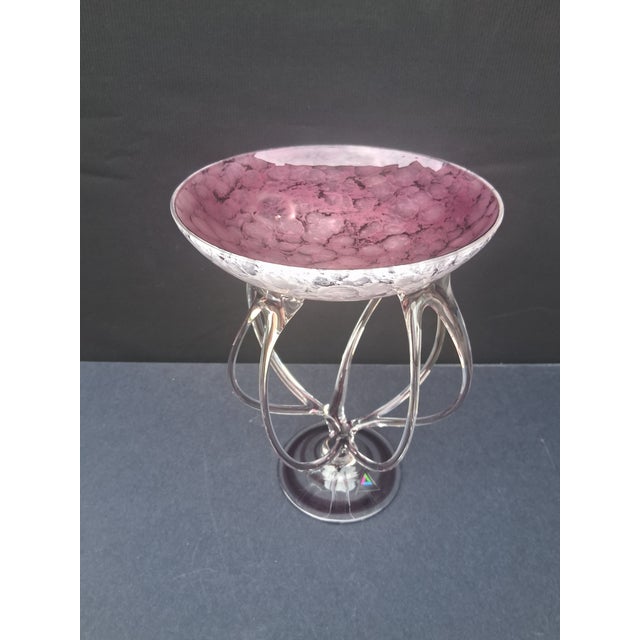 Large Vintage Hand Blown Deco-Glass Krosno Poland Sculpture For Sale - Image 9 of 12