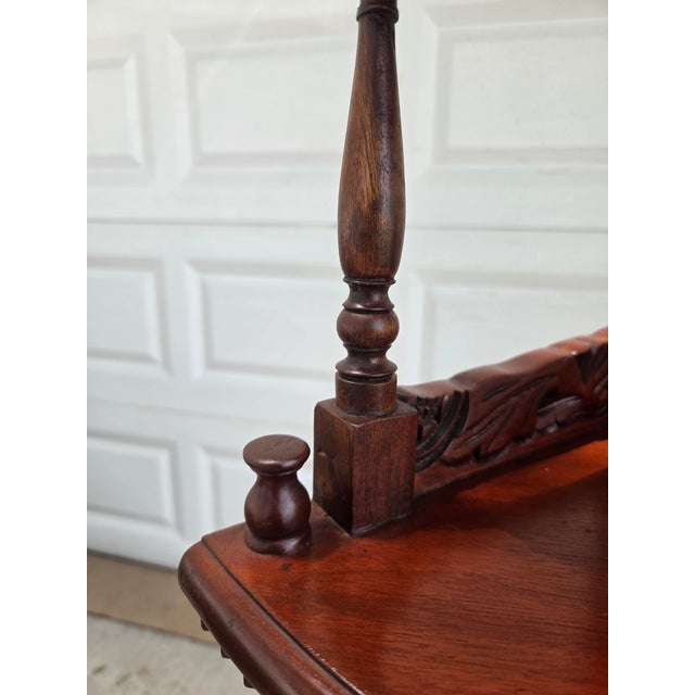 Early 20th Century Eastlake Revival 5-Tier Mahogany Corner Etagere Shelf For Sale In Tampa - Image 6 of 11