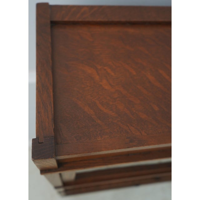 Wood Globe Wernicke Oak Mission Style Bookcase For Sale - Image 7 of 15