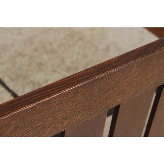 Stickley Queen Size Mission Oak Bed For Sale - Image 10 of 18
