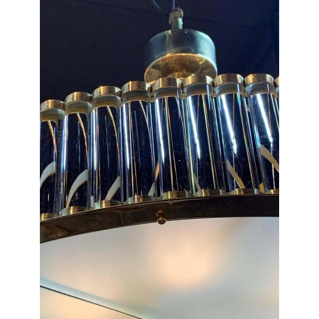 Modern Murano Glass and Brass Chandelier For Sale - Image 4 of 5