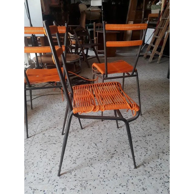 Metal Chair with Woven Plastic Seat, 1960s For Sale - Image 11 of 17