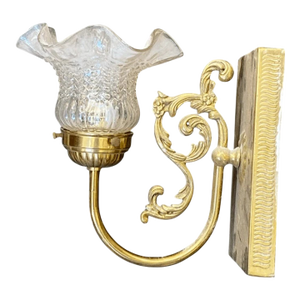 Vintage French Style Lacquered Brass Wall Sconce