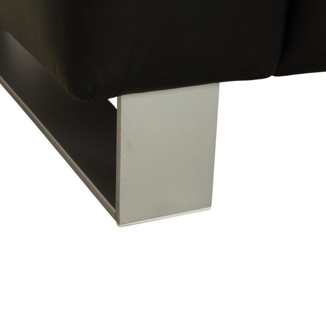 Animal Skin BMP 622 3-Seater Sofa in Black Leather from Rolf Benz For Sale - Image 7 of 15