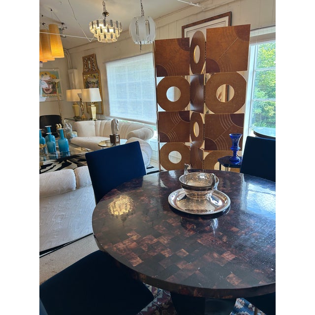 Super stylish and chic hand crafted artful room divider / screen by 20th century NYC artist James Johnston, known for his...
