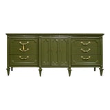 Image of 1960s Transitional 9 Drawer Credenza Dresser by Unagusta Manufacturing Company - Newly Painted For Sale