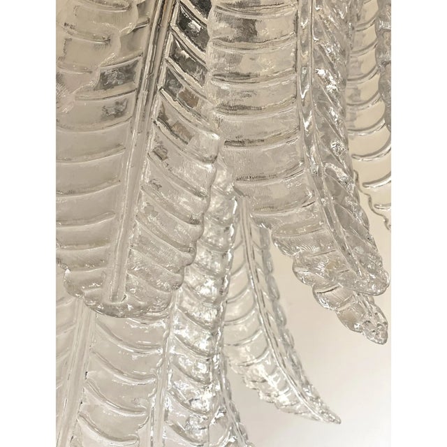 Set of 4 Transparent “Felci” Murano Style Glass Wall Sconces For Sale - Image 9 of 12