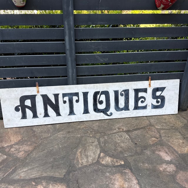 Vintage hand painted antique store display sign, good look and size! Circa etc 1960