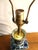 Mid-Century Chinese Blue & White Floral Porcelain Table Lamp With Pleated Linen Shade For Sale In Boston - Image 6 of 12