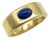Vintage 18k Gold Tiffany & Co. Sapphire Cabochon Cigar Band Ring, Size 9.5 For Sale
