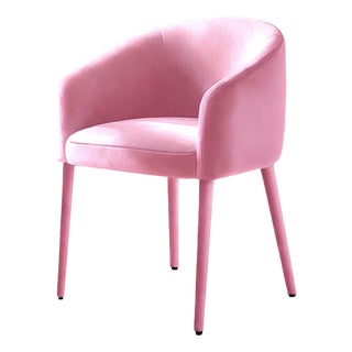 Utopía Dining Chair in Pink Velvet from Moanne For Sale