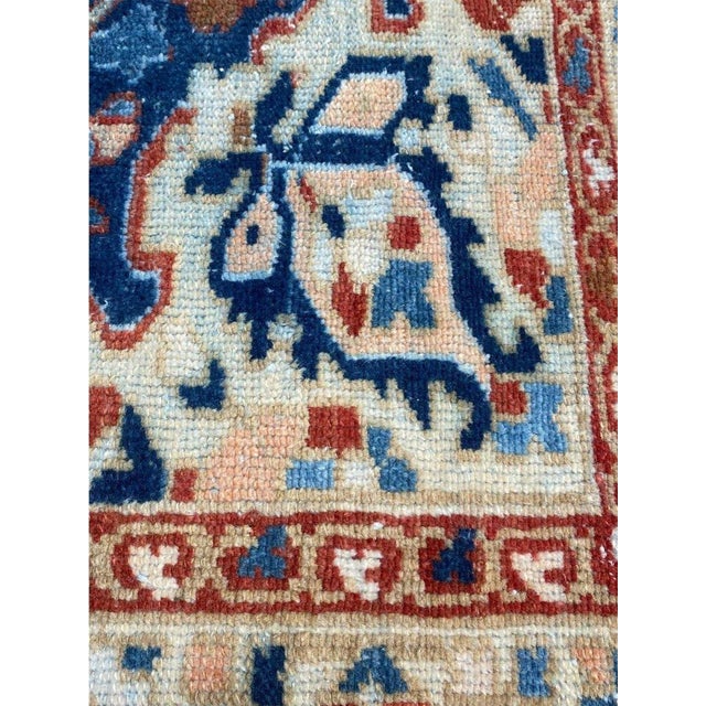 Blue 1950s Old Vintage Persian Bakhtiari Area Rug 4x6 For Sale - Image 8 of 12