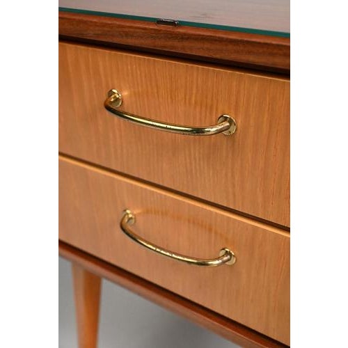 Metal Nightstands with Glass Tops, Germany, Set of 2 For Sale - Image 7 of 10