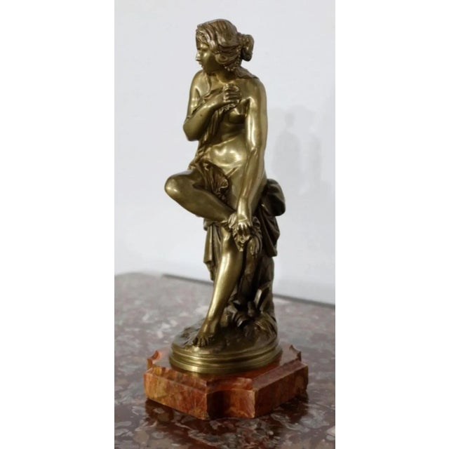 A. Carrier-Belleuse, Female Bather, Mid-19th Century, Bronze For Sale - Image 3 of 18