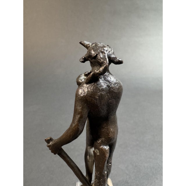 16th Century Small Florentine Bronze Sculpture Depicting a Satyr, 1500s For Sale - Image 5 of 11