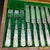 Late 20th Century Mother of Pearl Handled Dessert Serviced for 6 w/ oak box English Manor - 12 pcs For Sale - Image 11 of 11