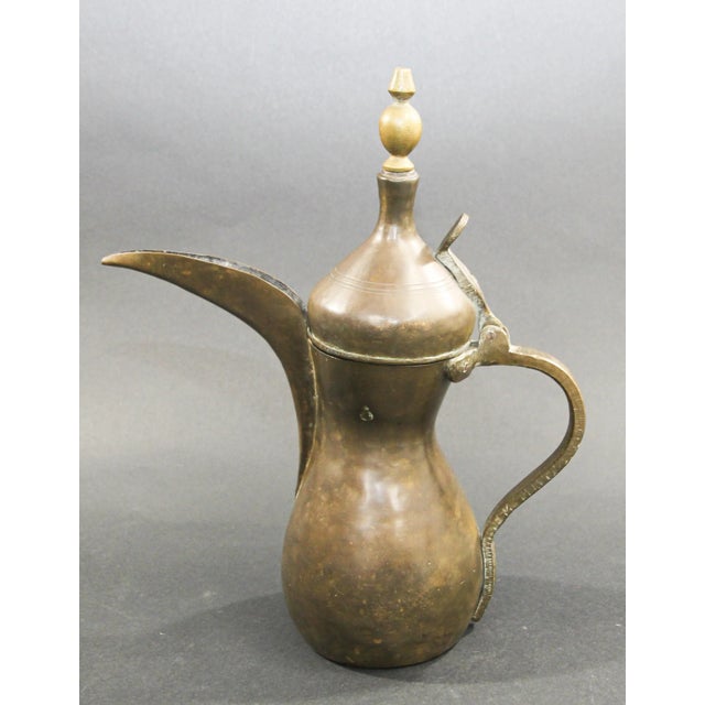 Brown Middle Eastern Moorish Dallah Arabic Coffee Pot For Sale - Image 8 of 13