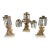 Antique Victorian Three Piece Girandole Candelabra Set With Etched Prisms For Sale
