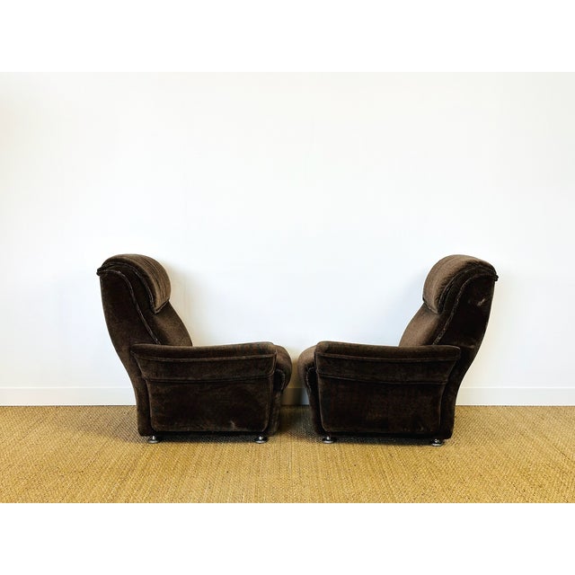 1960s Vintage Scandinavian Velvet Living Room Set, 1960s, Set of 3 For Sale - Image 5 of 18