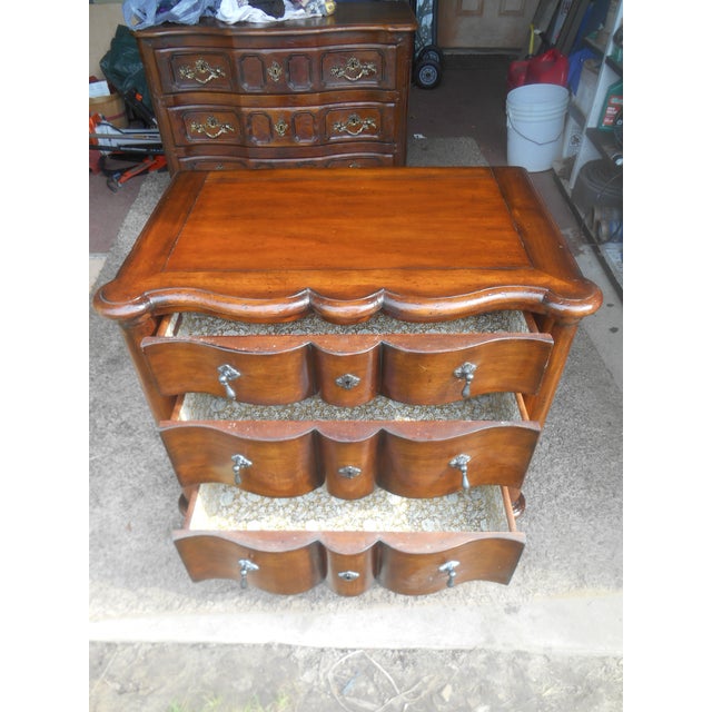 Baker Furniture Company Baker Furniture Milling Road Scallop Nightstands- Pair For Sale - Image 4 of 7