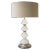 Murano Glass Table Lamp with Grey Velvet Shade, Italy, 1950s For Sale