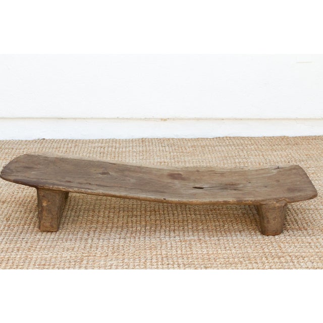 Brown Charming Antique Senufo Wood Bench For Sale - Image 8 of 9