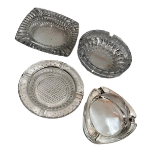 1980s Vintage Glass Ashtray Catchall Collection- Set of 4