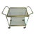 Silver Plated 2 Tier Serving Cart For Sale