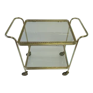 Silver Plated 2 Tier Serving Cart