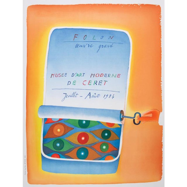 Jean-Michel Folon, Engraved Work, Lithograph For Sale - Image 6 of 6