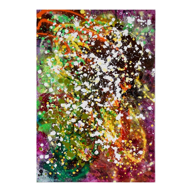 You've Got to Like Purple" - Expressionist Composition in Acrylic on Canvas by Charles David Francis For Sale