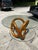 Abstract 1970s Wooden Knot Dining Table With Glass Top For Sale - Image 3 of 10