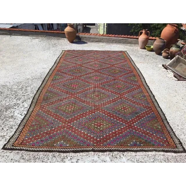 Turkish Kilim Rug - 6'2" X 11'9" For Sale In Raleigh - Image 6 of 6