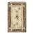 1880s Traditional Beige Antique Folk Art American Hooked Knotted Wool Rug For Sale