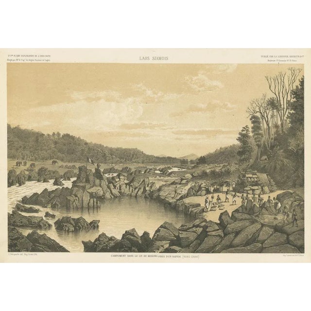 Garnier, Laos Siamois Camp near the Mekong Rapids (Keng Chan), 1873, Print For Sale - Image 3 of 10