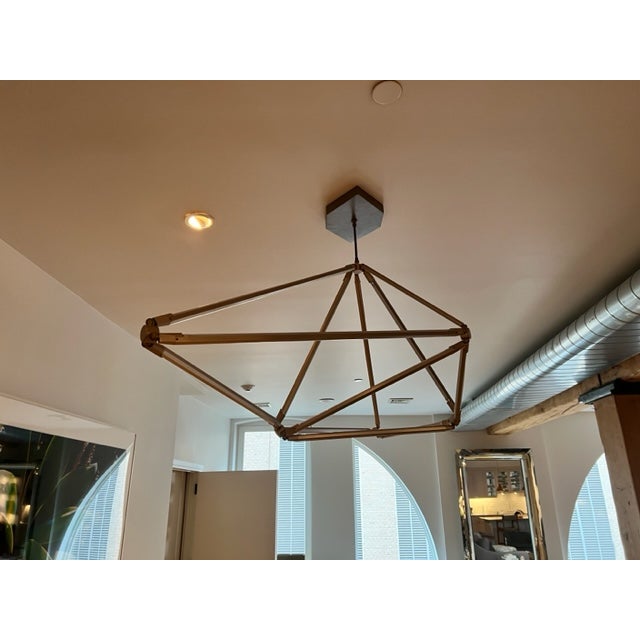 Metal Brass and Led Shy 8.1 by Bec Brittain Chandelier For Sale - Image 7 of 8