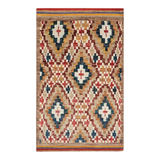 Rug & Kilim’s Moroccan Style Rug With Diamond Geometric Patterns For Sale